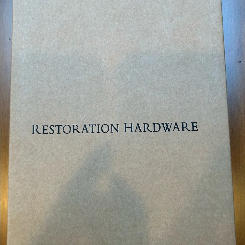 Restoration Hardware NIB Dominoes Set beautifully stored in a Mahogany Box